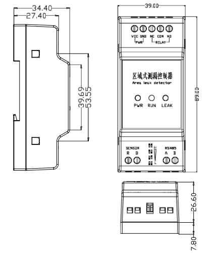 485型不定位测漏控制器YEC-ML-R